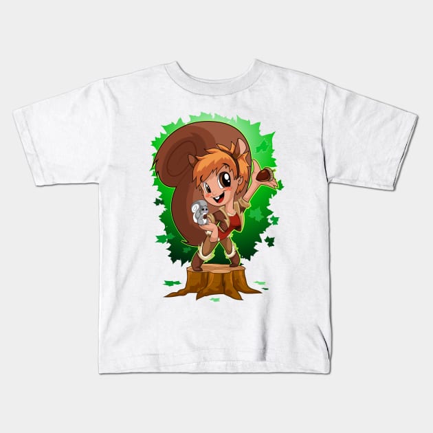 Squirrel Girl Kids T-Shirt by kudoze